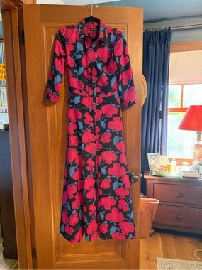 italian satin trapeze maxi dress Aurelia Italian Satin Trapeze Dress